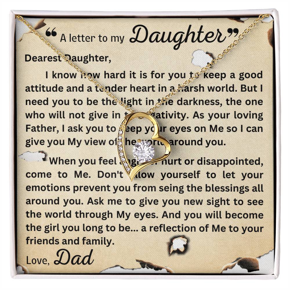 Forever Love Necklace - Letter To Daughter Forever Love Necklace