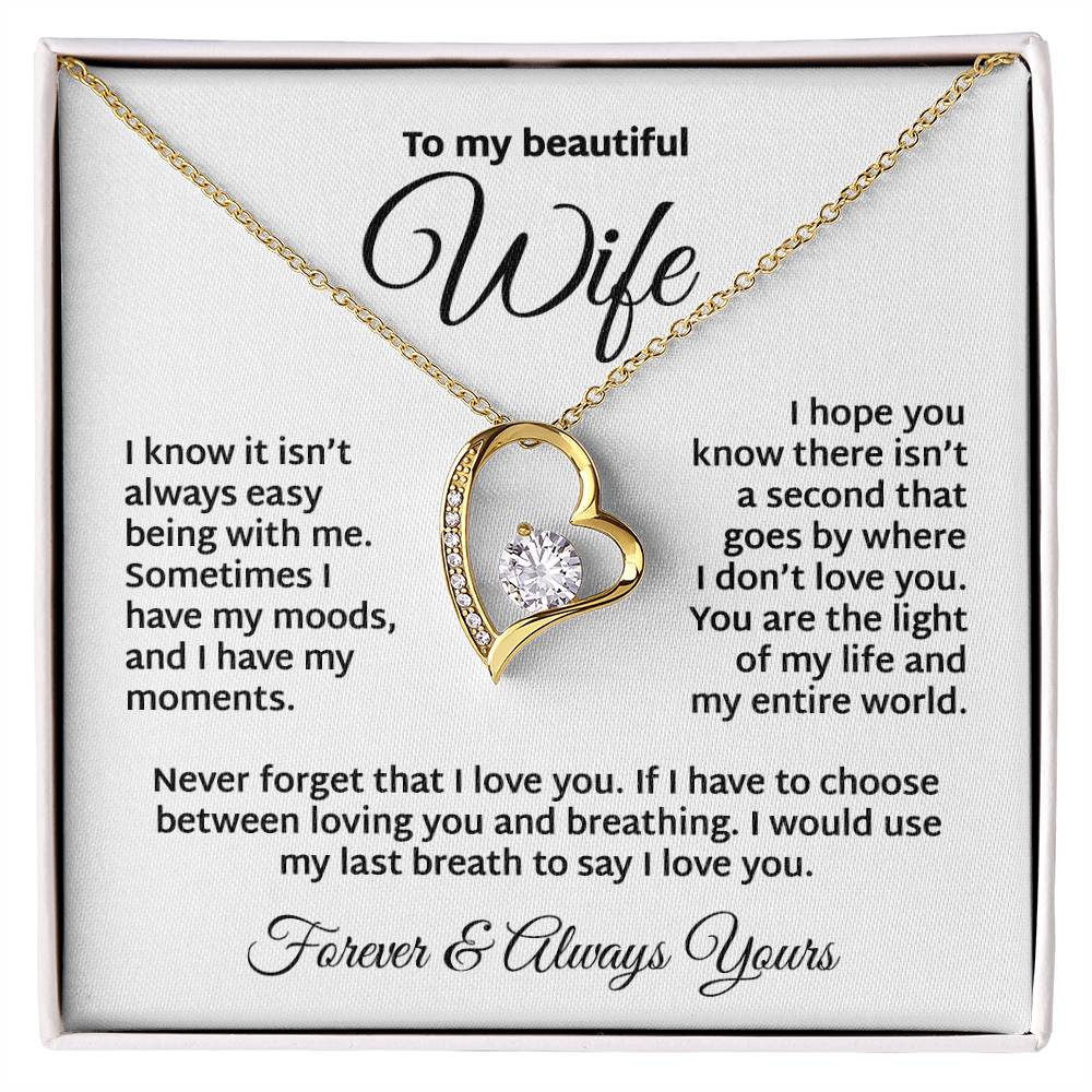 The Light Of My Life To My Wife Necklace Forever Love Necklace