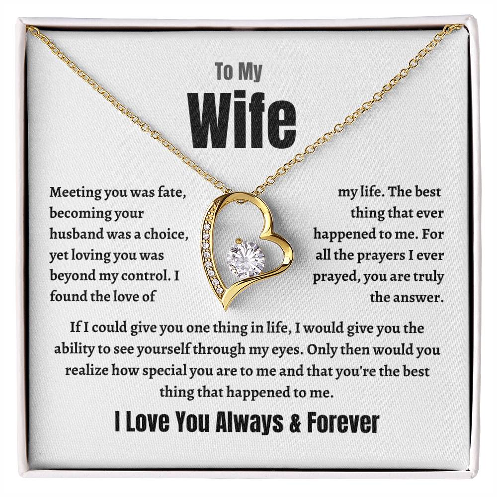 Wife Forever Love Necklace Meeting You Was Fate Perfect Gift For Her! Forever Love Necklace