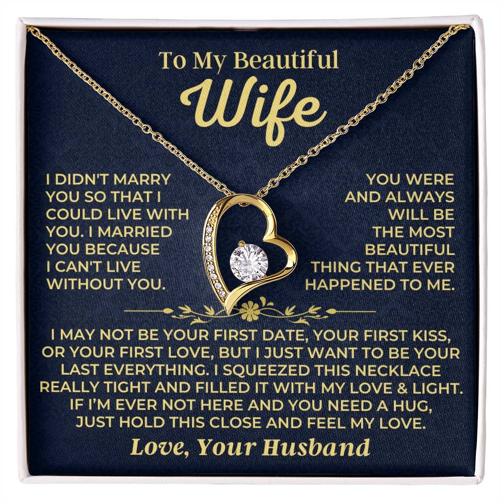 To My Beautiful Wife - Forever Love Gift Set - Ss535 Forever Love Necklace