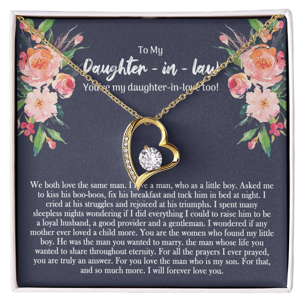 To My Daughter In Law Forever Love Necklace