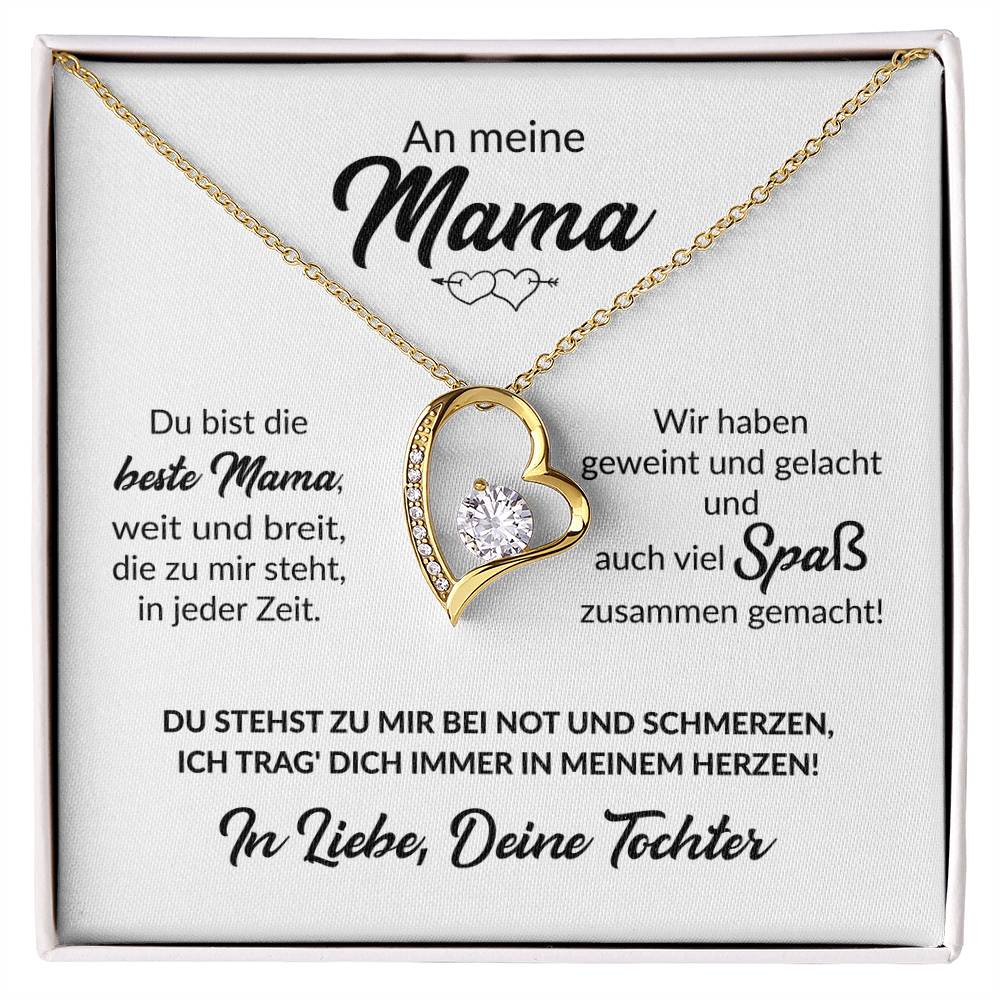 Beste Mama Von Tochter - Herzkette Forever Love Necklace