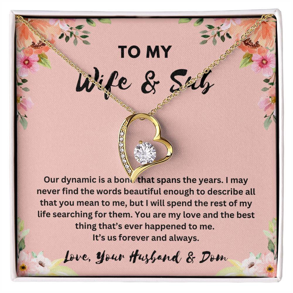 Customizable Bdsm Necklace, Wife & Submissive Necklace, Gift For Submissive, Bdsm Gift, Gift From Dom, Anniversary, Christmas, Discreet Forever Love Necklace