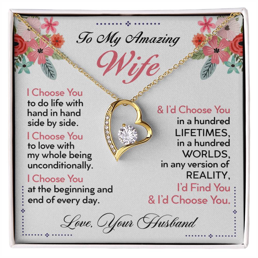 To My Wife I Choose You Forever Love Necklace Forever Love Necklace