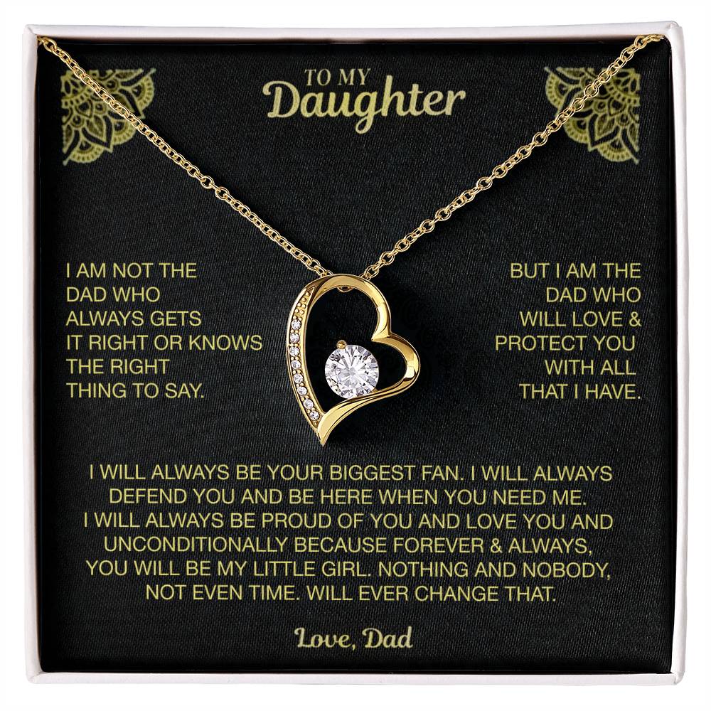 My Dearest Daughter Necklace Forever Love Necklace