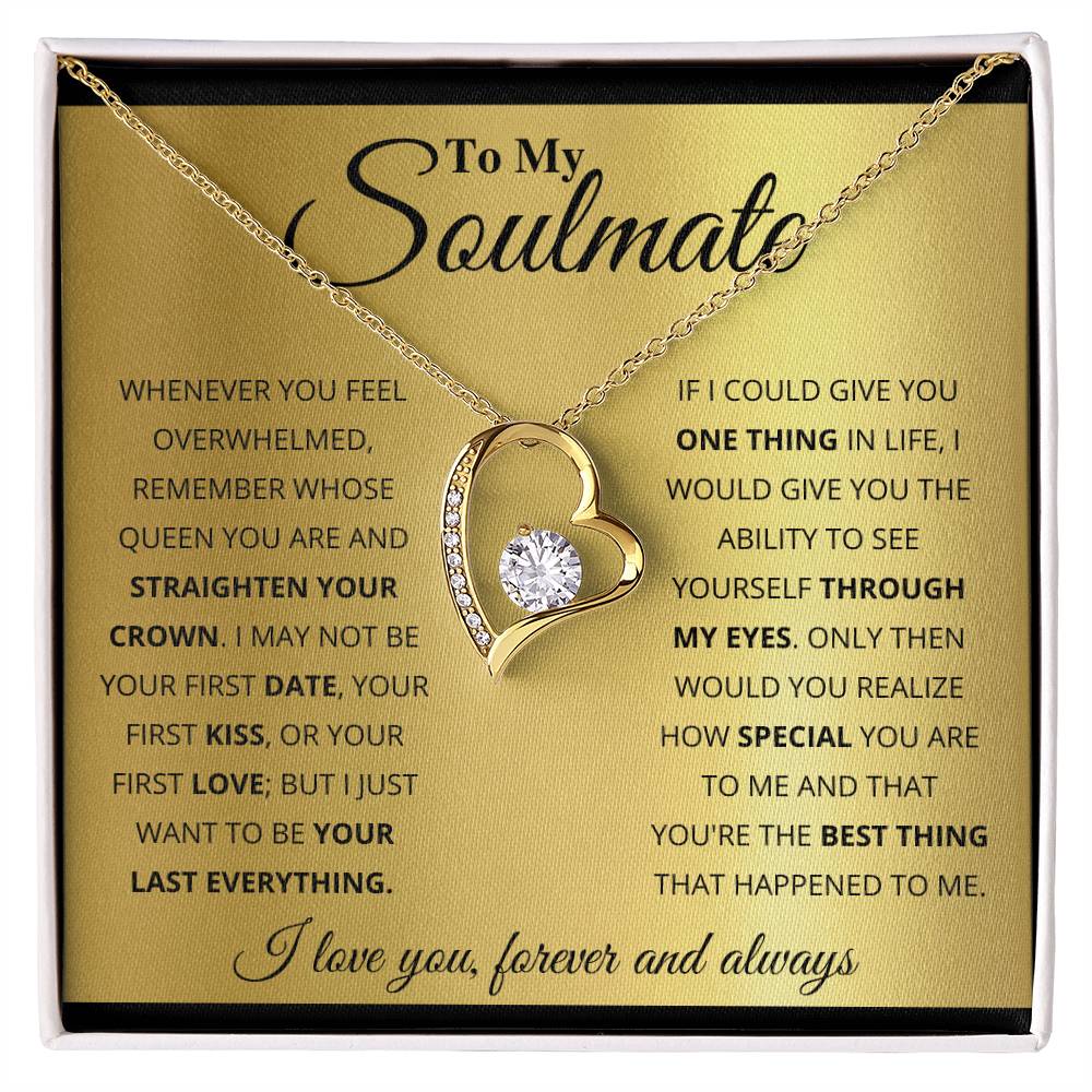 Heart Necklace My Soulmate Forever Love Necklace