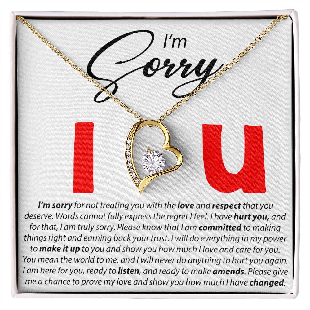 I'M Sorry - I Love You - Forever Love Necklace Forever Love Necklace