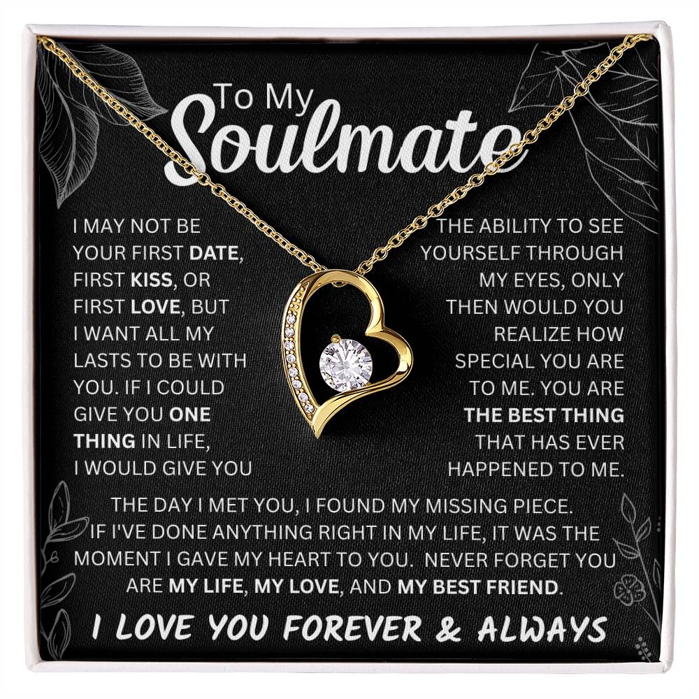 To My Soulmate Forever & Always Forever Love Necklace