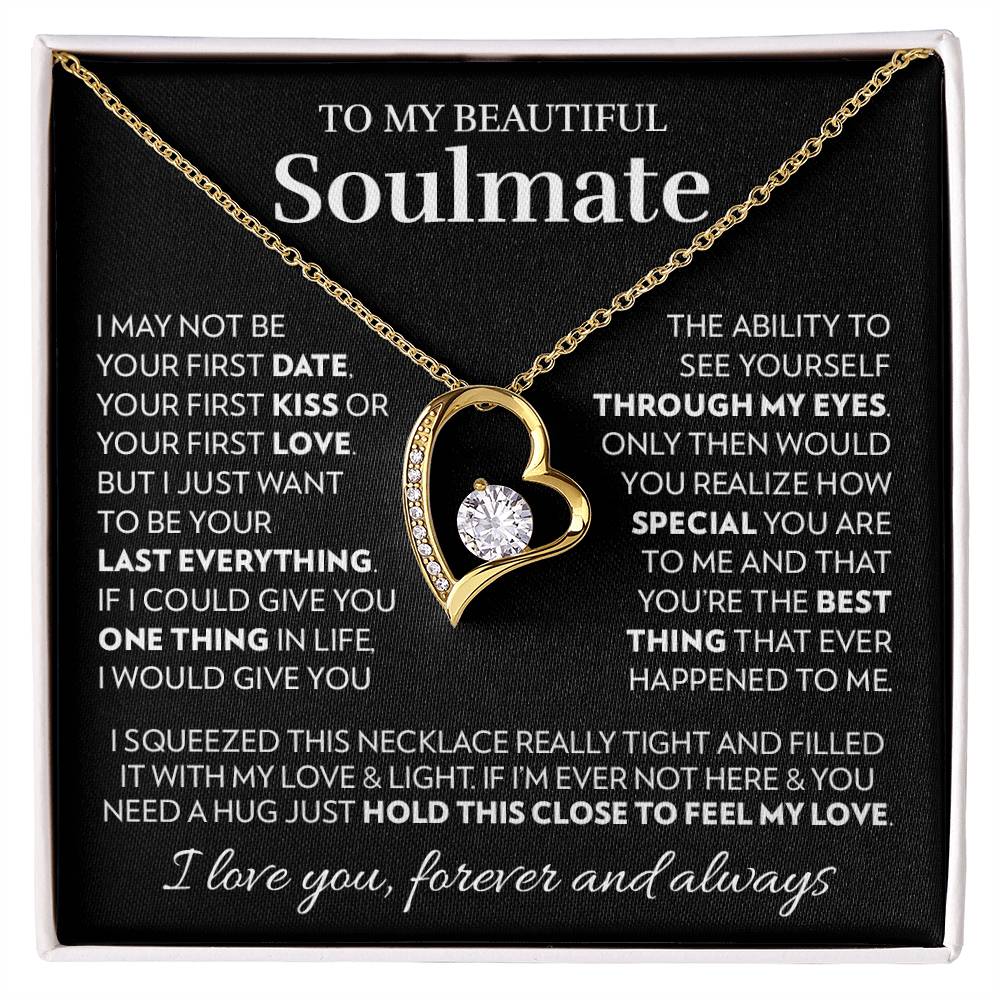 To My Soulmate - Feel My Love - Forever Love Necklace Forever Love Necklace