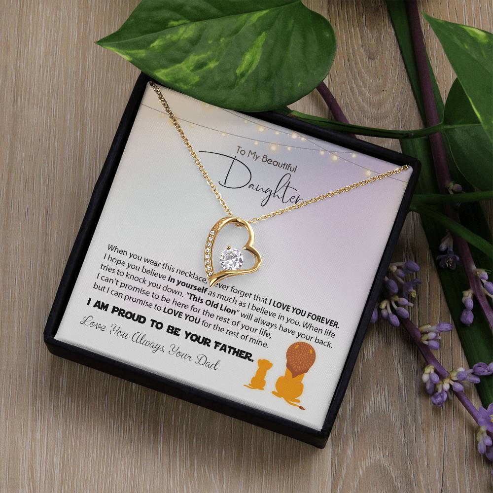 Love You Always, Dadto My Beautiful Daughter - I'M Proud To Be Your Father - Forever Love Necklace