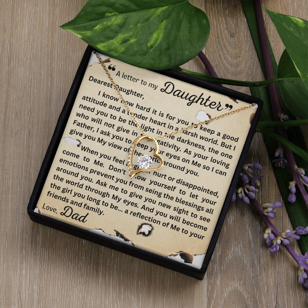 Forever Love Necklace - Letter To Daughter Forever Love Necklace