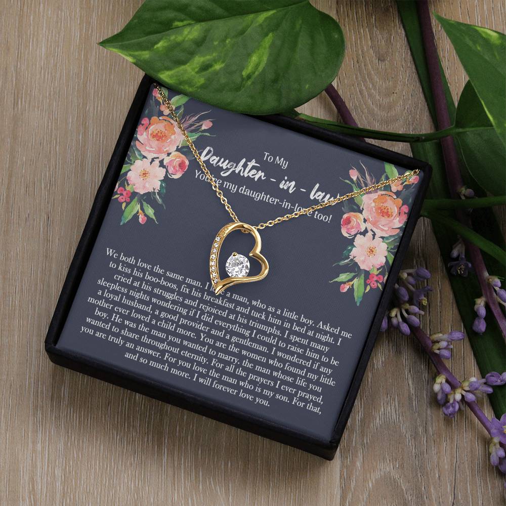 To My Daughter In Law Forever Love Necklace