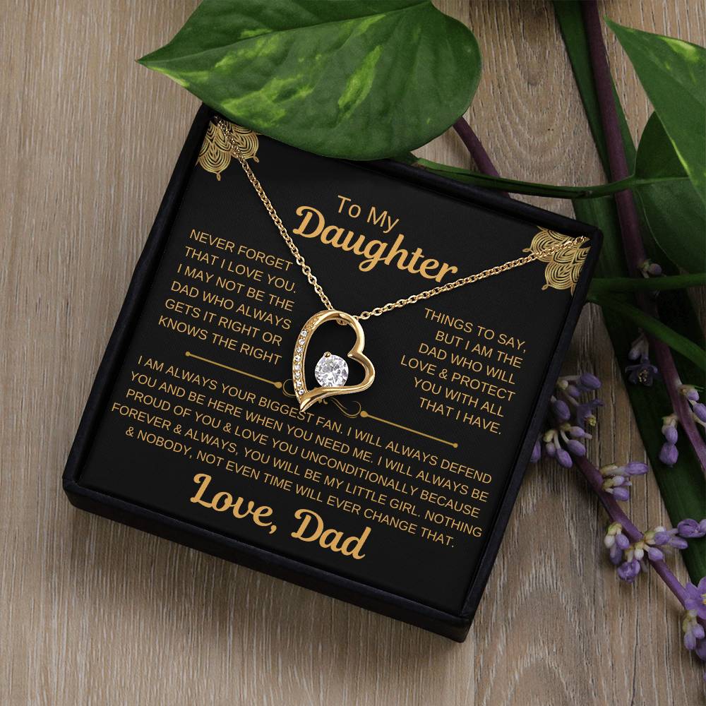 To My Daughter-Forever Love Necklace Forever Love Necklace