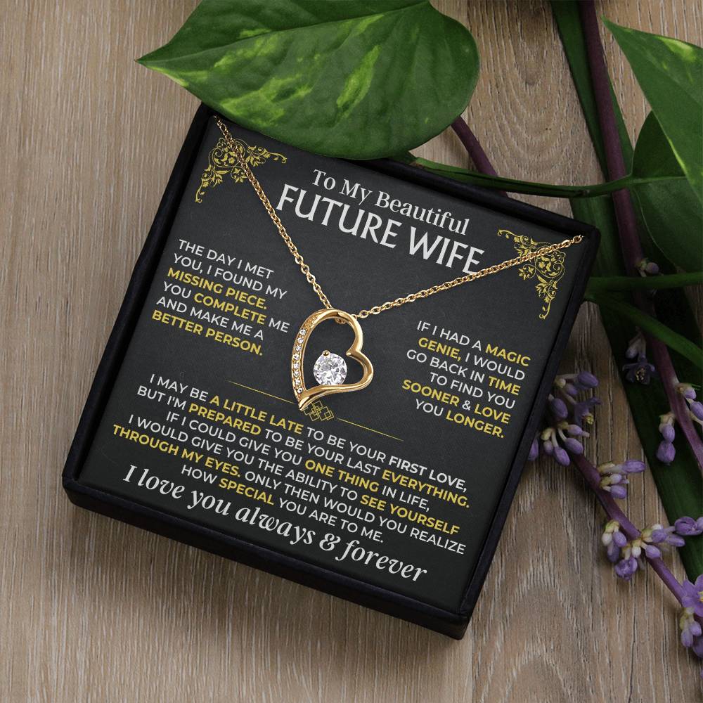 To My Beautiful Future Wife - Forever Love Gift Set - Ss516 Forever Love Necklace