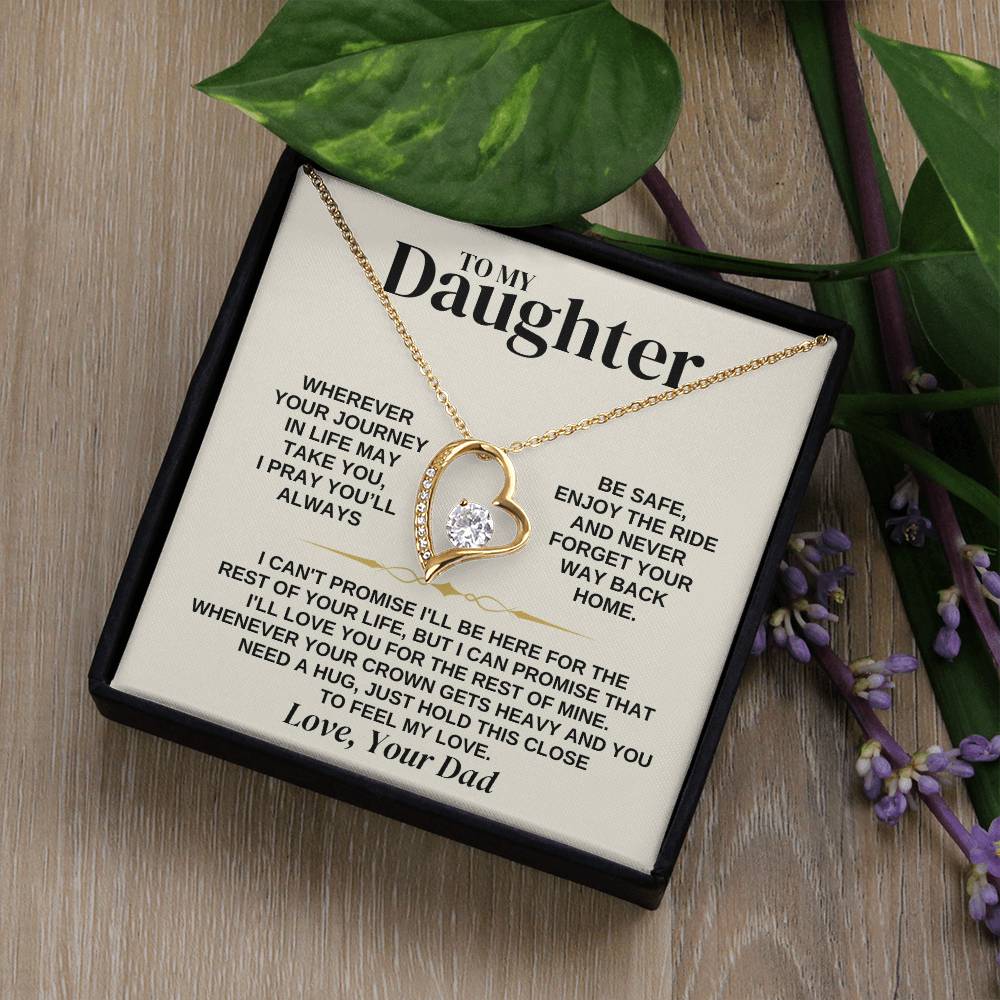 To My Daughter - Love Dad - Necklace Gift Set - Ss308 Forever Love Necklace