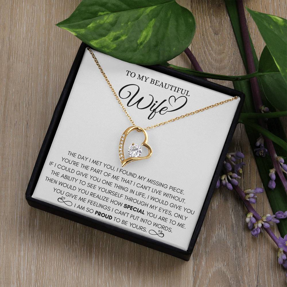 Wife - I Am So Proud To Be Yours. Forever Love & Earrings Set Forever Love Necklace