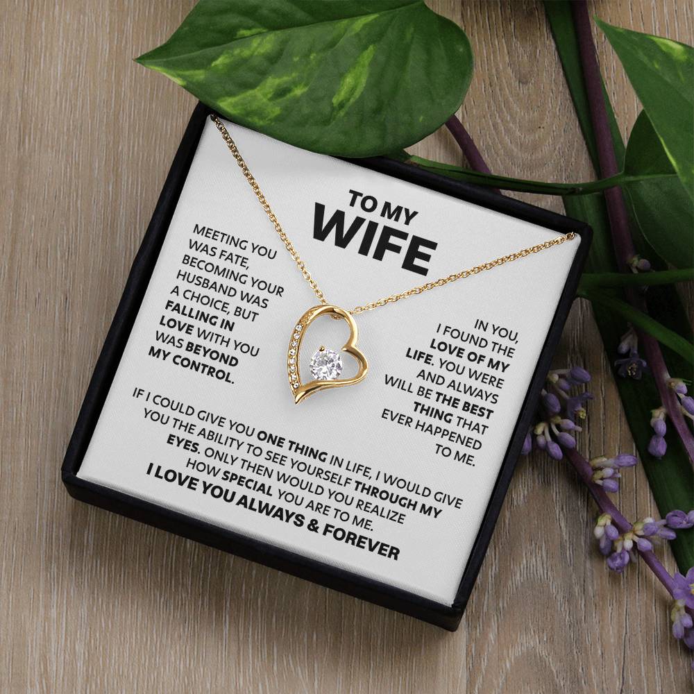 Wife Heart Necklace Meeting You Was Fate Forever Love Necklace