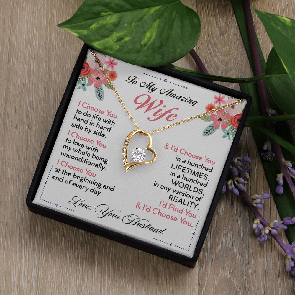 To My Wife I Choose You Forever Love Necklace Forever Love Necklace