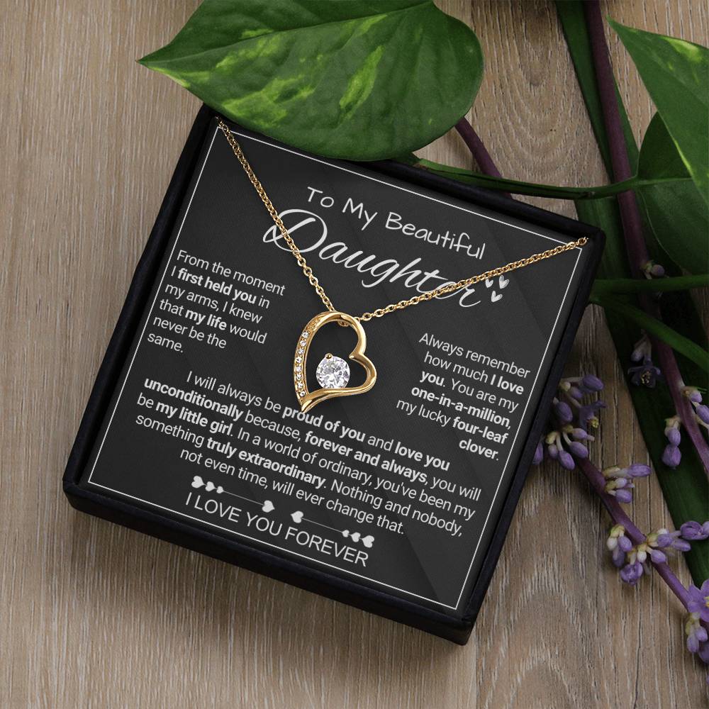 To My Beautiful Daughter - Extraordinary - Forever Love Forever Love Necklace
