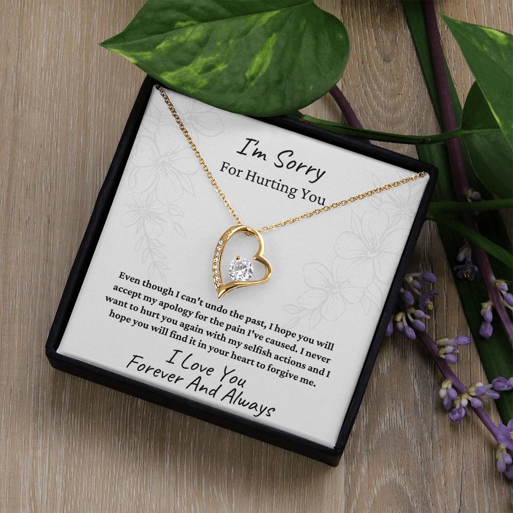 I'M Sorry For Hurting You Flower Forever Love Necklace Forever Love Necklace
