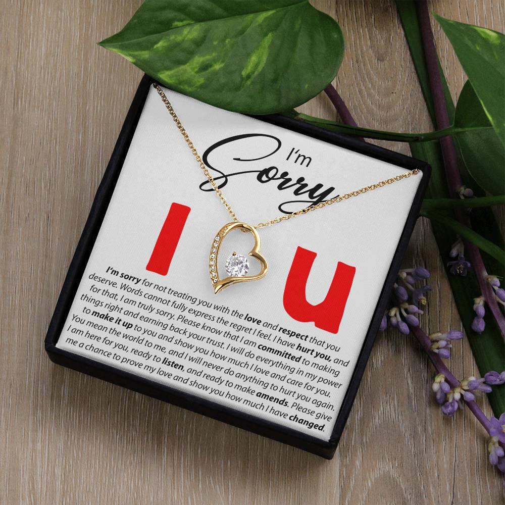 I'M Sorry - I Love You - Forever Love Necklace Forever Love Necklace