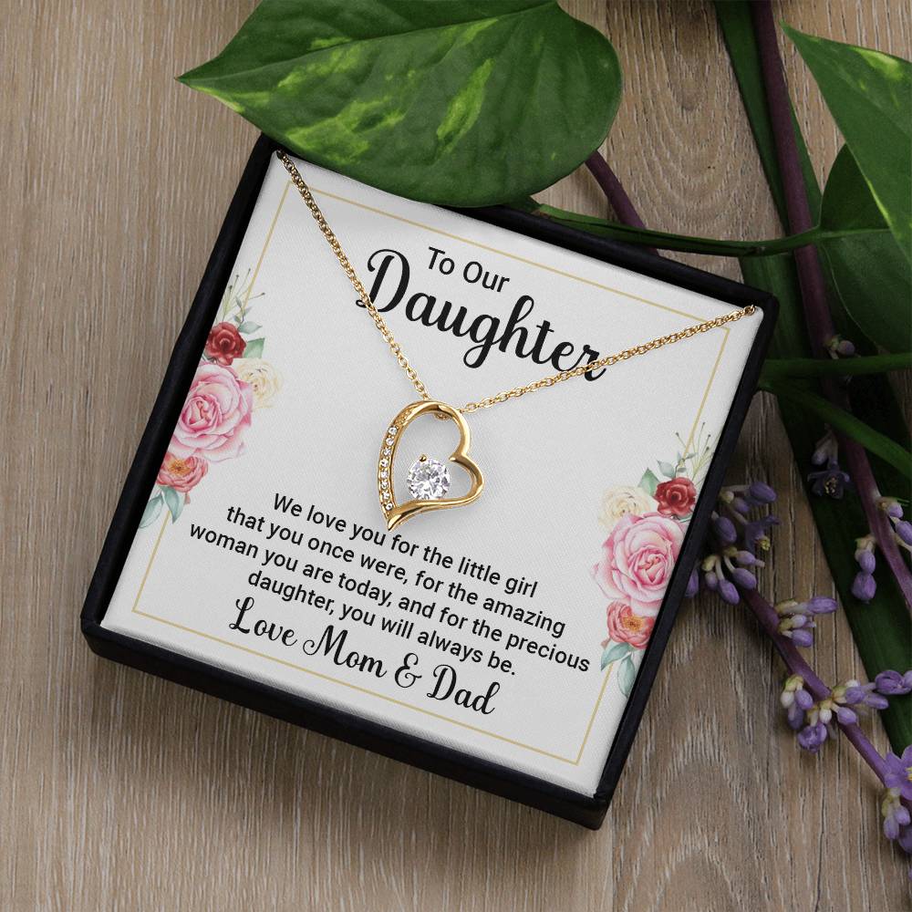 Heartstrings - Forever Love Necklace - Daughter Little Girl You Once Were Forever Love Necklace
