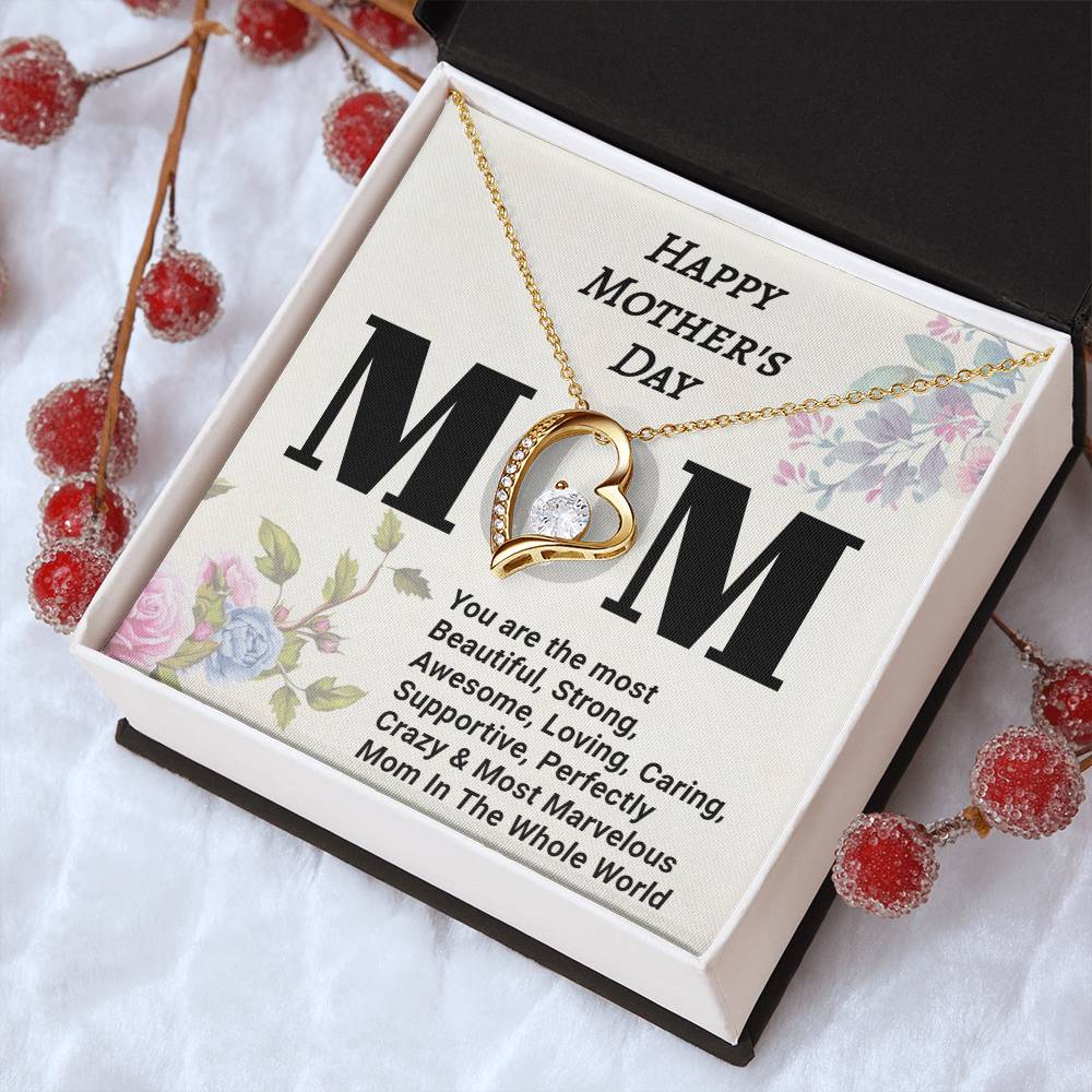 Happy Mother's Day Necklace For Mom Forever Love Necklace