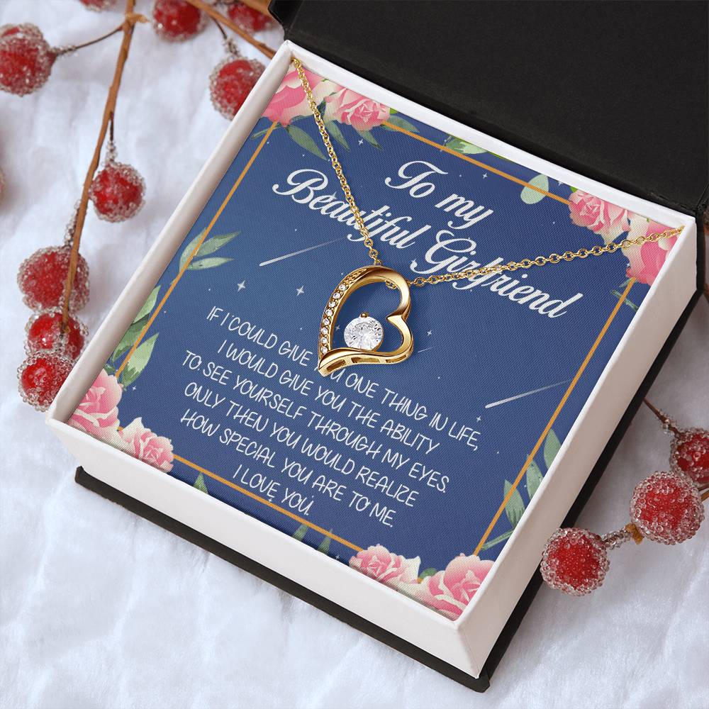 To My Beautiful Girlfriend Forever Love Necklace