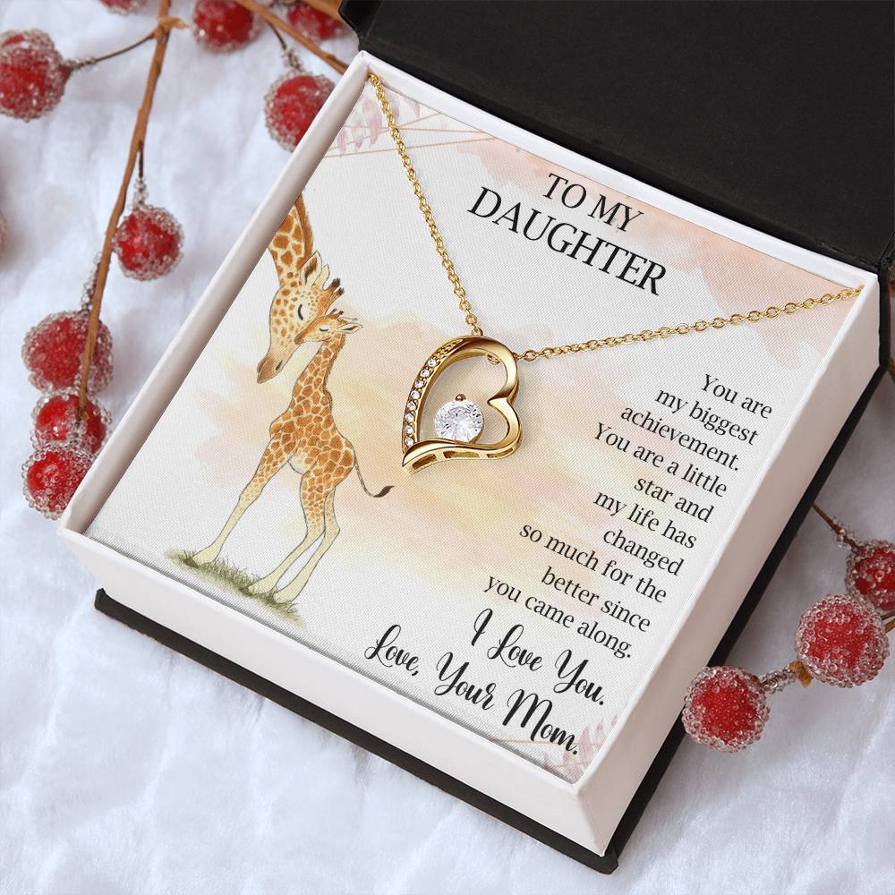 To My Daughter Giraffe Necklace Gift For Daughter From Mom Birthday Gift Graduation Gift Christmas Gift Live Your Dreams Gift For Daughter From Mom Forever Love Necklace
