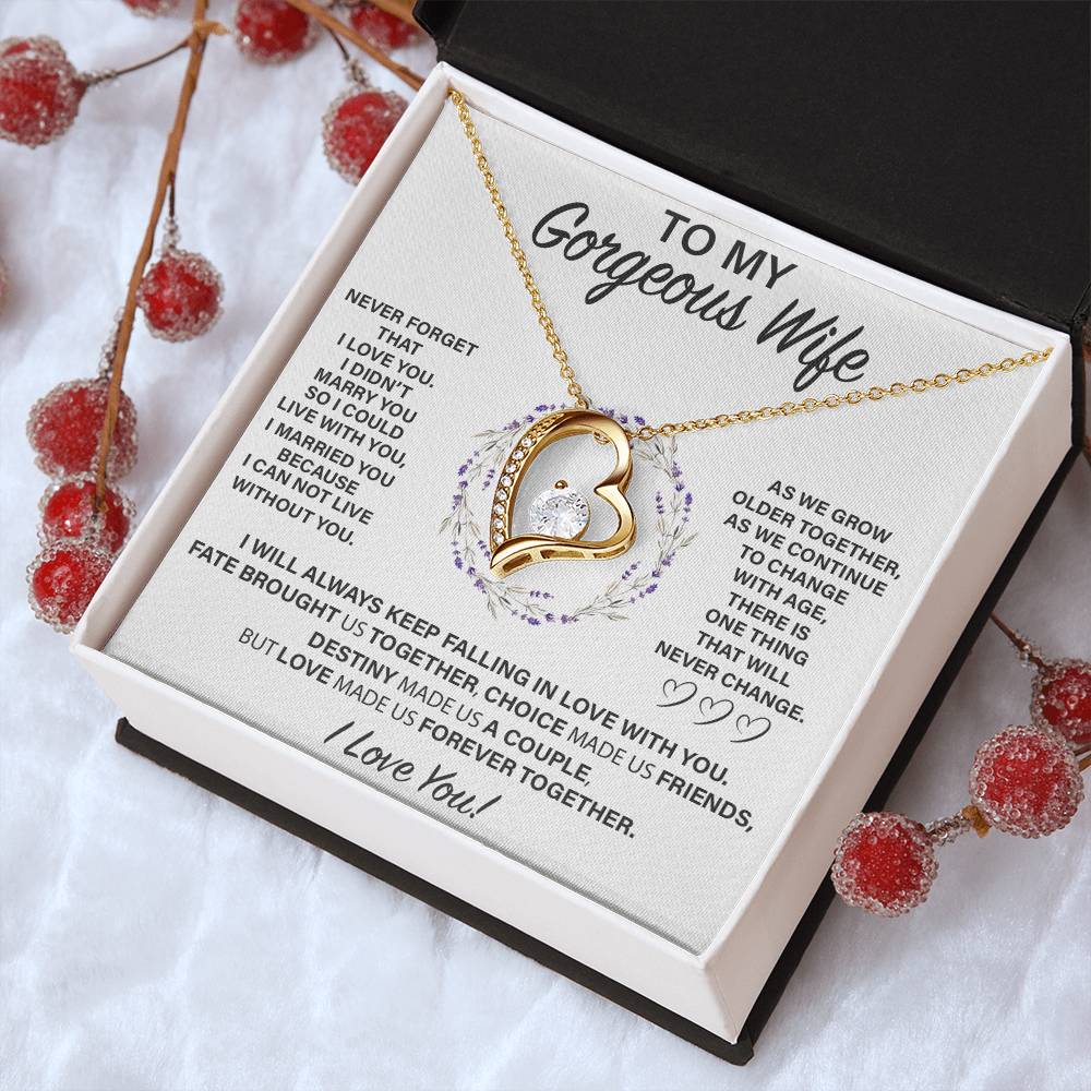 Wf006 Forever Love Necklace Gift For Wife Forever Love Necklace