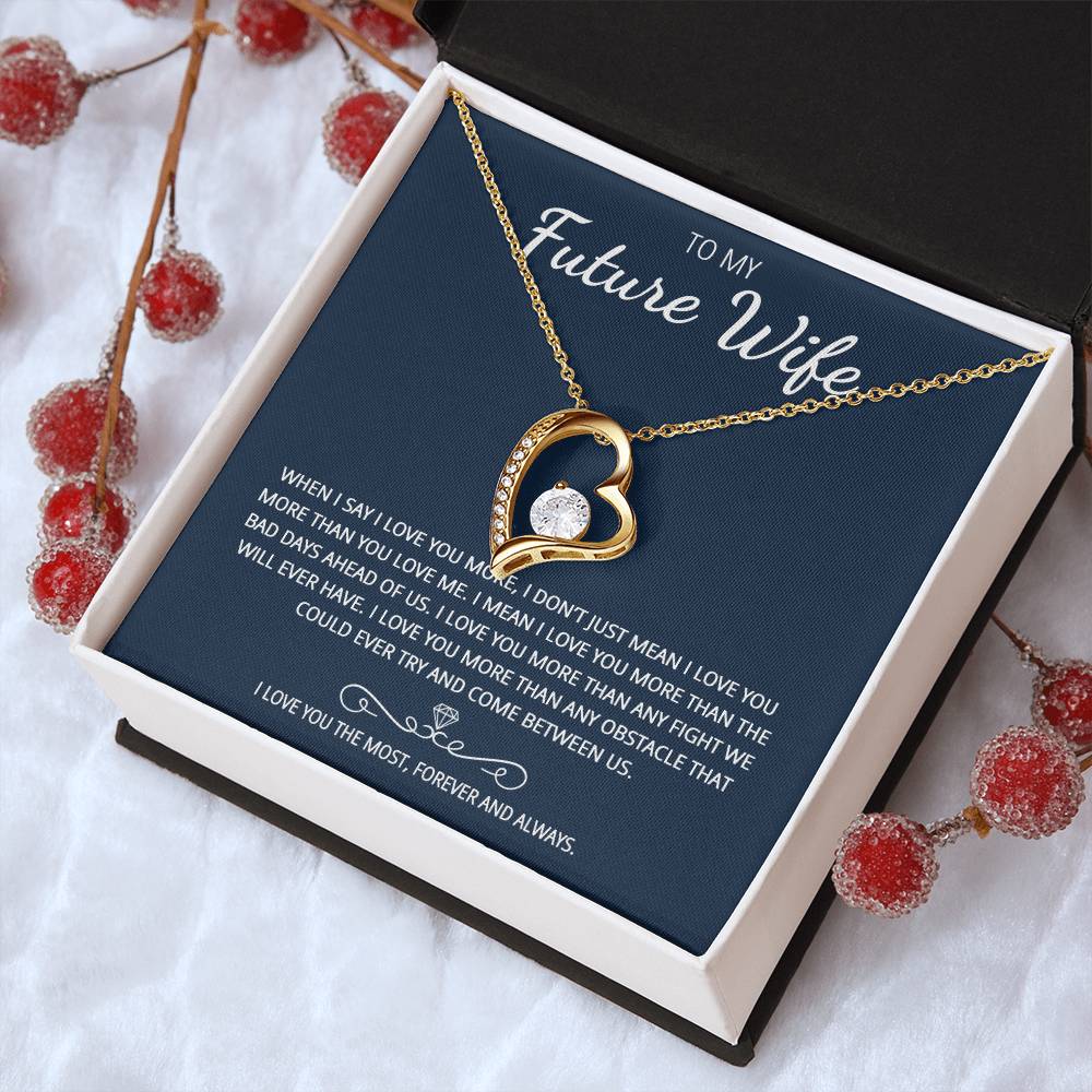 To My Future Wife Love You The Most Heart Necklace Customize Gift For Your Loving Wife! ?? Forever Love Necklace