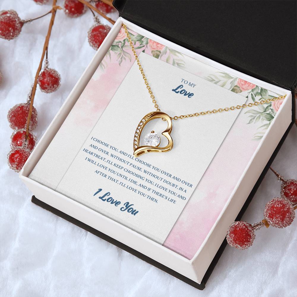 Love Promise Heart Necklace Promise Necklace For Girlfriend Birthday Best Heart Necklace Gift For Girlfriend Christmas Forever Love Necklace