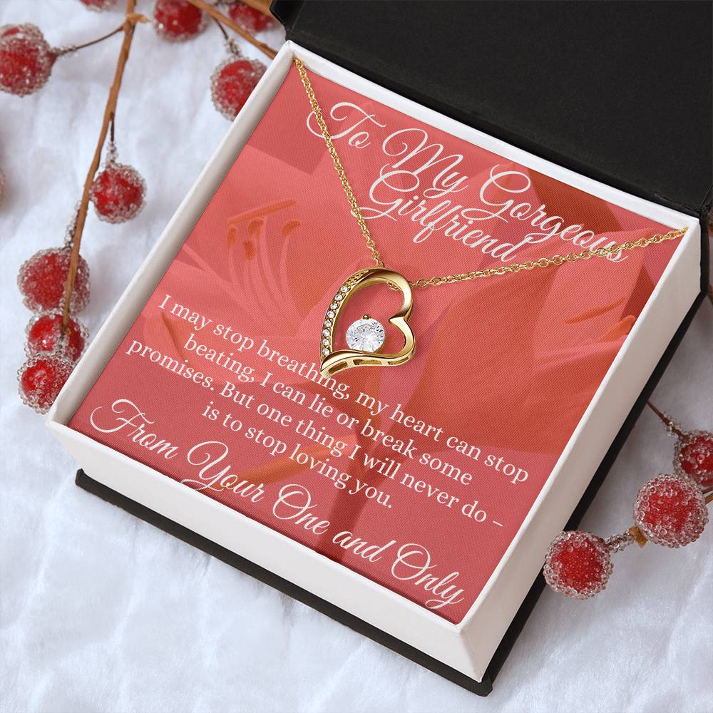 To My Gorgeous Girlfriend Just Because I Love You Forever Love Necklace