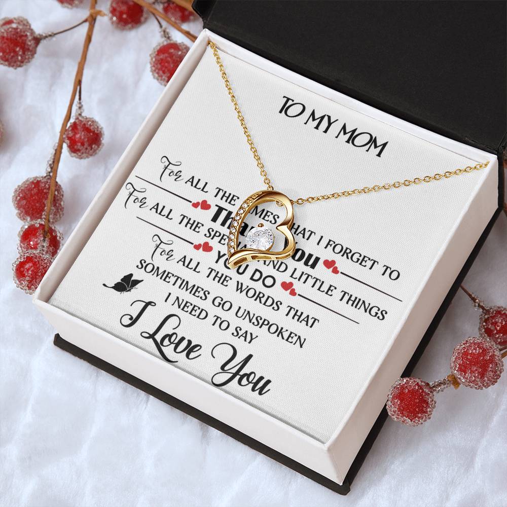 To My Mom Forever Love Necklace