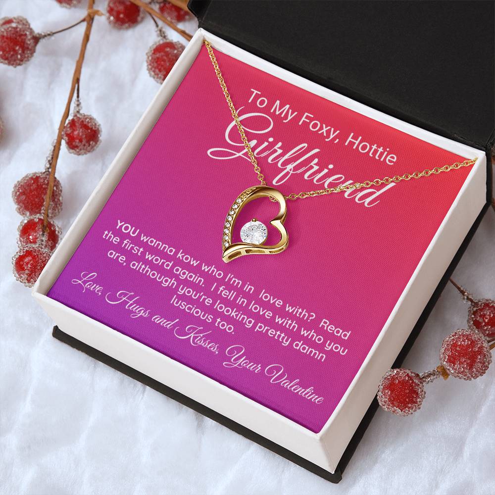 Valentine's Girlfriend Gift Heart Necklace Forever Love Necklace