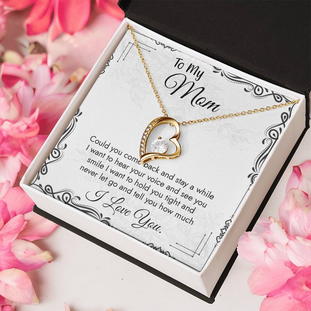 To My Mom Necklace Gift For Mom Mother Necklace Gift From Child To Mom Customize Initial Necklace Gift Forever Love Necklace