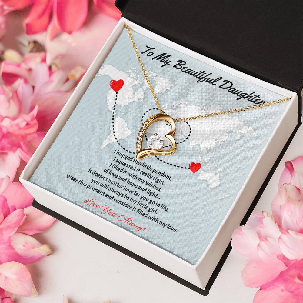 To My Beautiful Daughter Straighten Your Crown Necklace Mom Daughter Necklace Daughter Birthday Gift Daughter Graduation Gift Forever Love Necklace