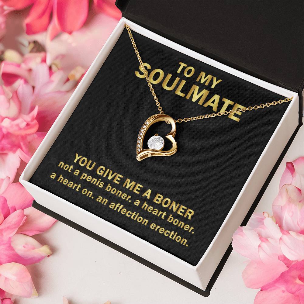 Give Me A Boner. Not A Penis Boner. Funny ??forever Love Necklace For Soulmate Gifts Forever Love Necklace