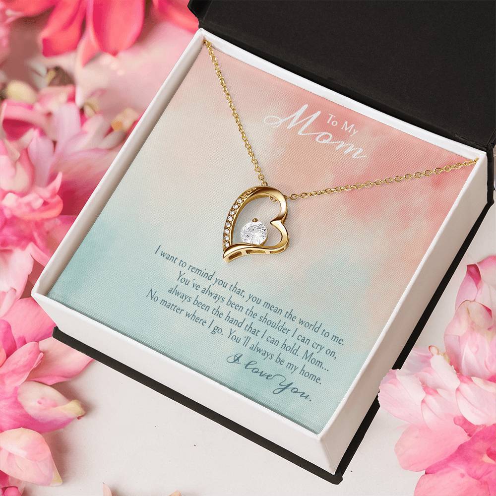 A Gift For A Mom Forever Love Necklace - You Mean The World To Me Forever Love Necklace