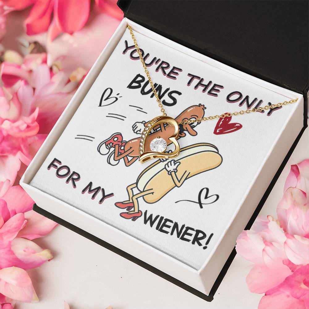 You're The Only Buns Customize Gift?? Heart Necklace Forever Love Necklace