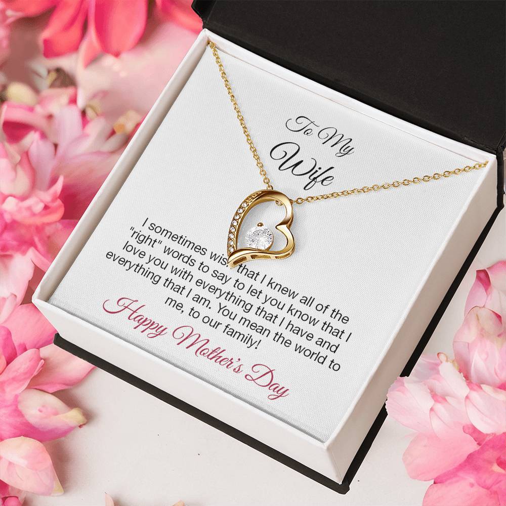 To My Wife Necklace Anniversary Gift For Wife Gift For Wife Necklace For Wife Birthday Gift For Wife Gift For Wife Birthday Forever Love Necklace