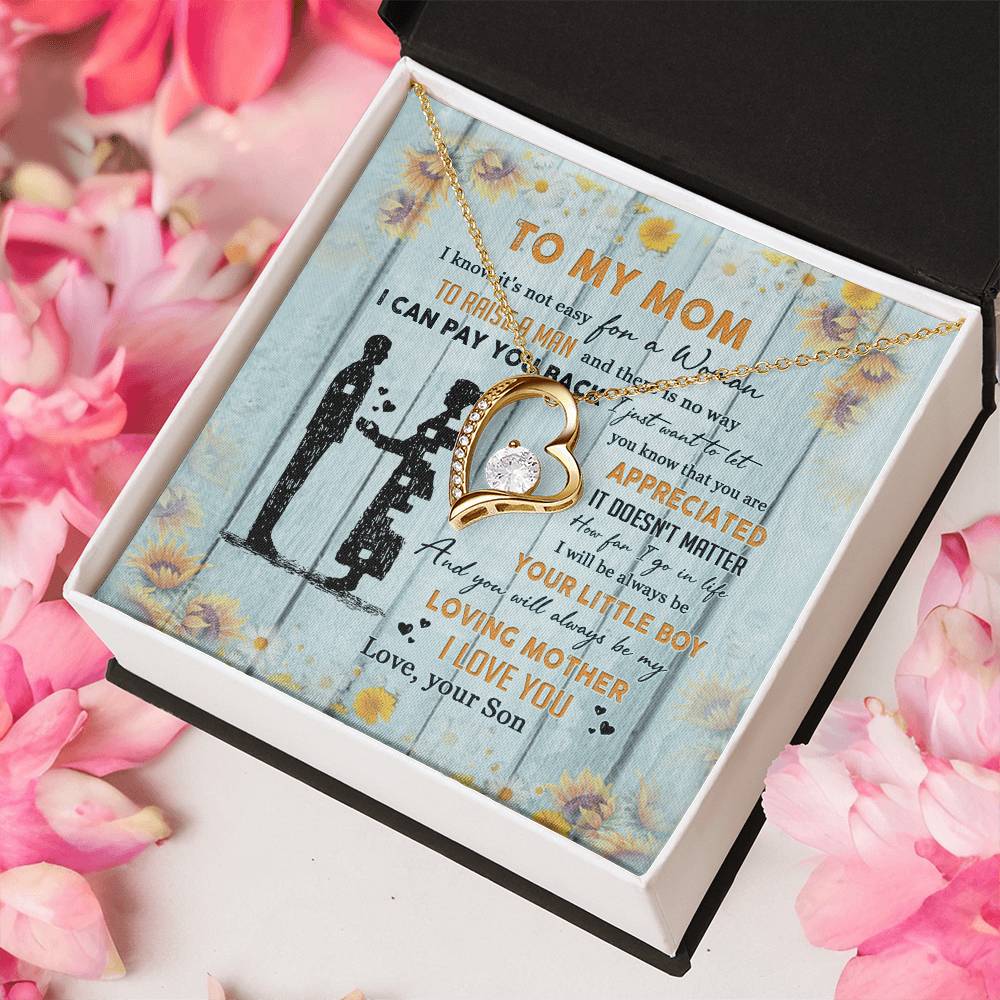 To My Mom From Son Forever Love Necklace