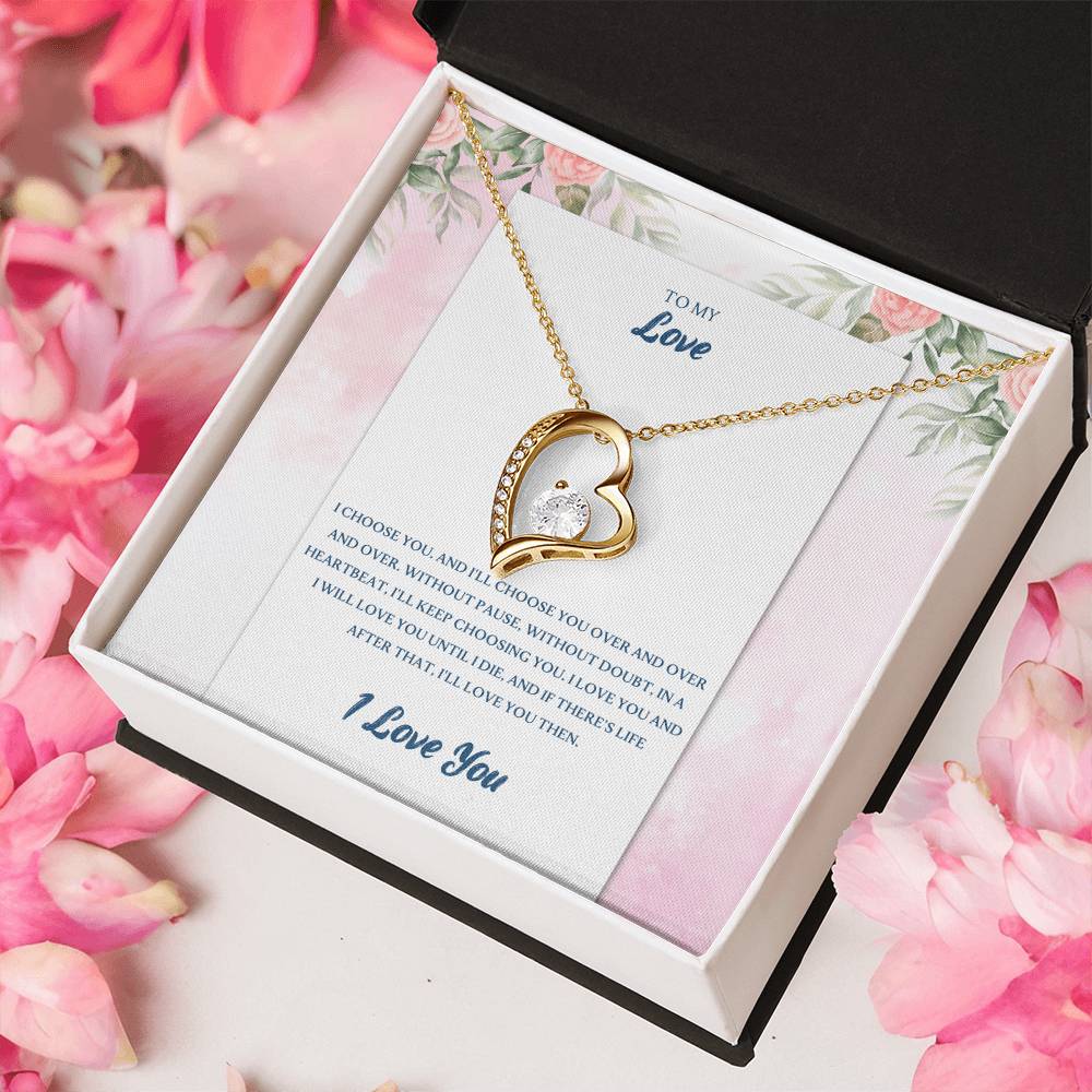 Love Promise Heart Necklace Promise Necklace For Girlfriend Birthday Best Heart Necklace Gift For Girlfriend Christmas Forever Love Necklace