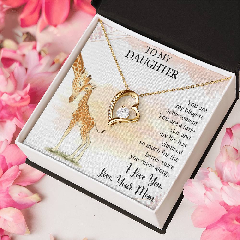 To My Daughter Giraffe Necklace Gift For Daughter From Mom Birthday Gift Graduation Gift Christmas Gift Live Your Dreams Gift For Daughter From Mom Forever Love Necklace