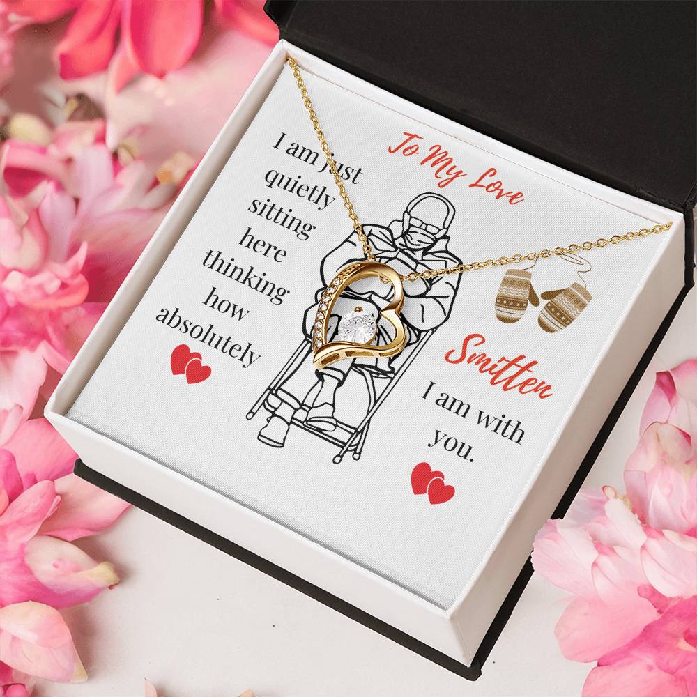 Shining Heart Pendant Necklace Mittens Meme Inspired Gift All Occasion Gift Gift For Wife Gift For Girlfriend 1 Forever Love Necklace