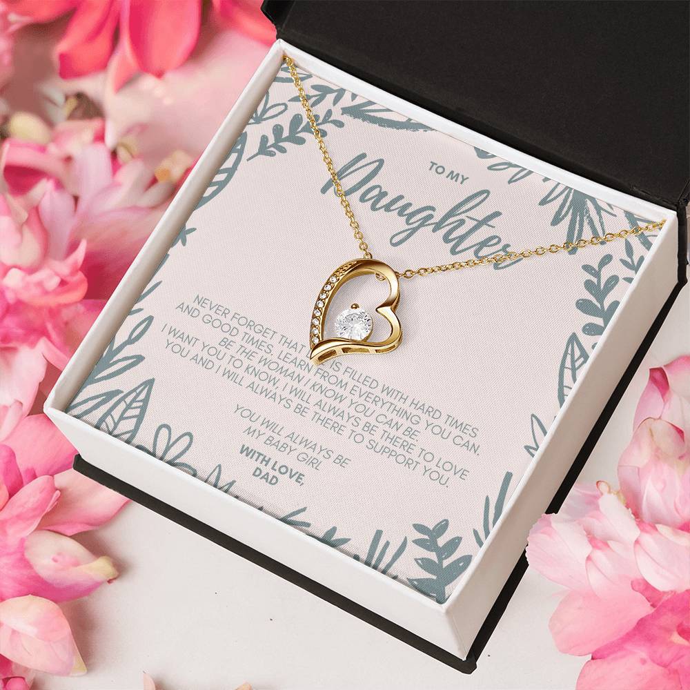 Gift For Daughter From Dad Daughter Father Necklace Daughter Gift From Dad To My Daughter Daughters Birthday Unique Grown Up Daughter Forever Love Necklace