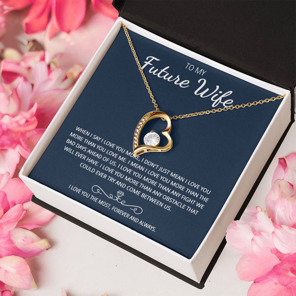 To My Future Wife Love You The Most Heart Necklace Customize Gift For Your Loving Wife! ?? Forever Love Necklace