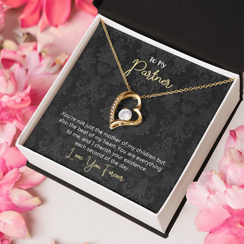 To My Partner Anniversary Heart Necklace Forever Love Necklace
