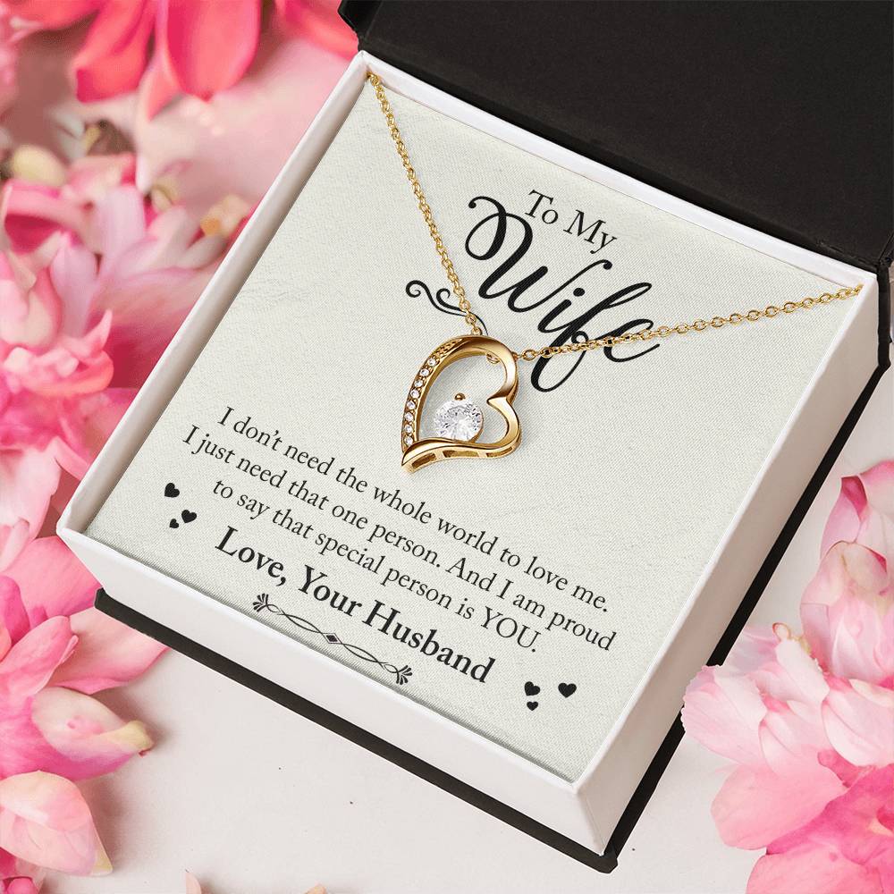 To My Wife - You're My Special Person - 925 Sterling Silver Pendant Forever Love Necklace
