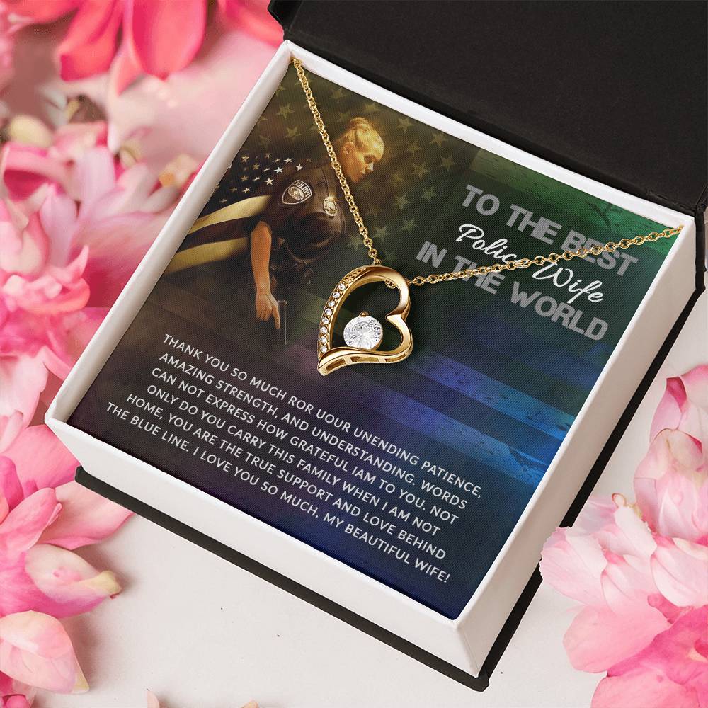 Best Police Wife Forever Love Necklace